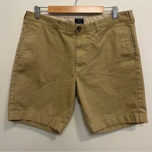 J. Crew Men's Khaki Flat Front Shorts Classic Casual Work Business